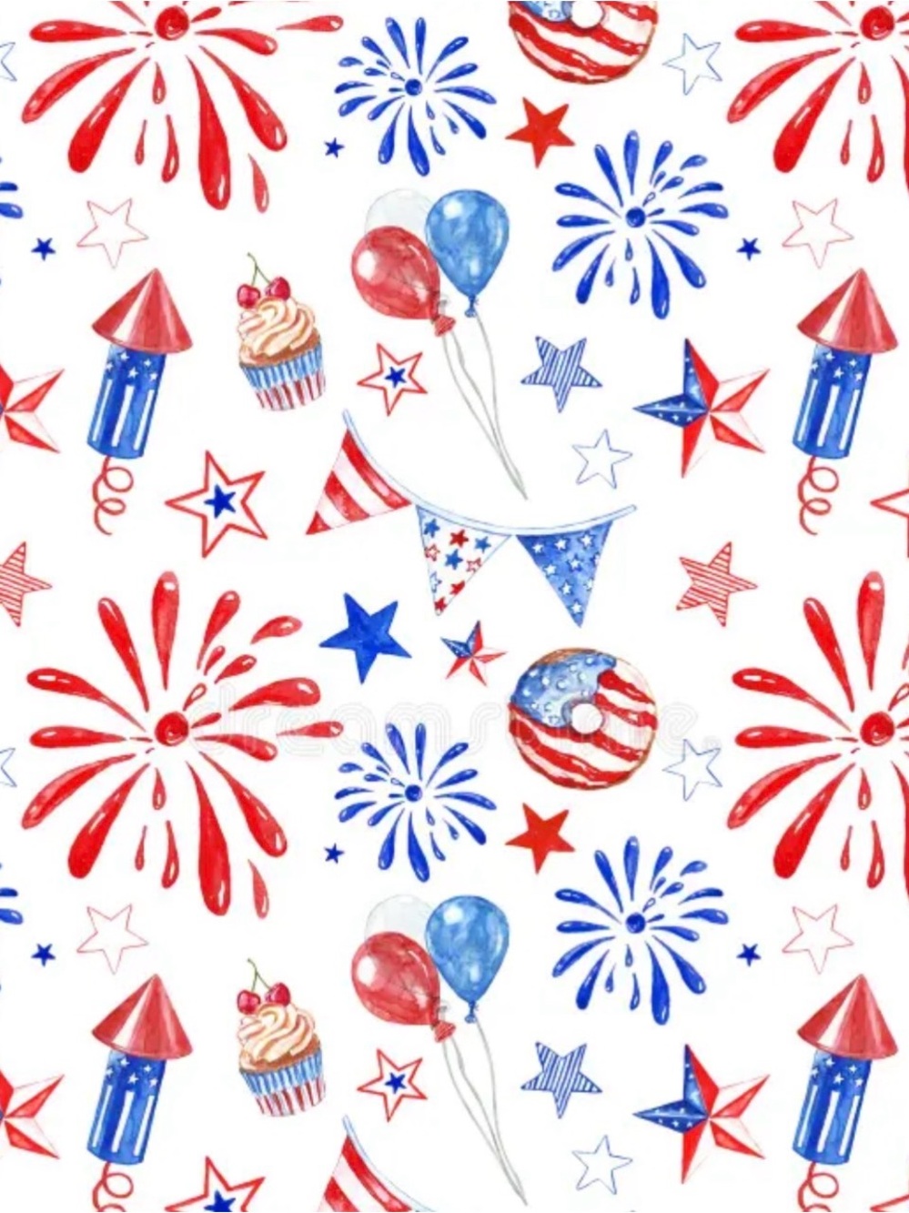 Red & Blue Patriotic Drop Earrings